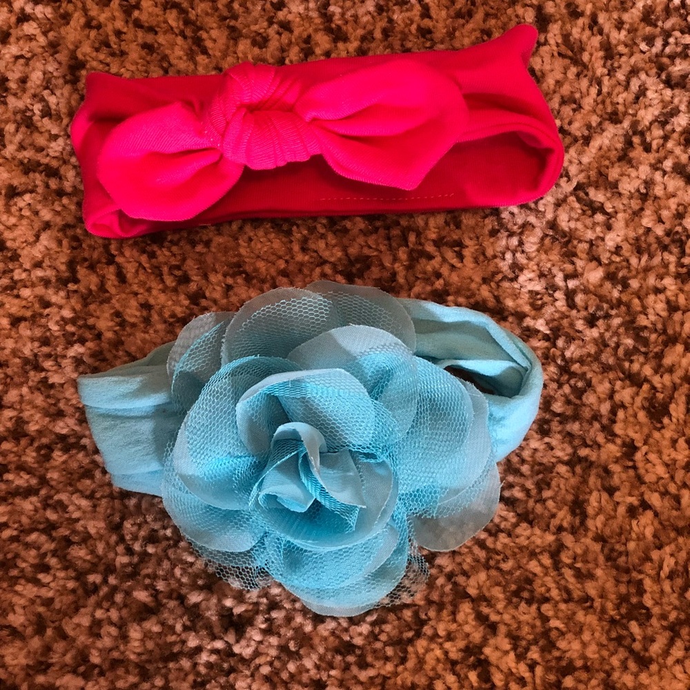 Set of baby girl headband bows